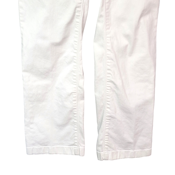 Eddie Bauer White Spring Summer Wide Flair Leg Heavy Denim Feel Jeans 8 - Picture 2 of 15